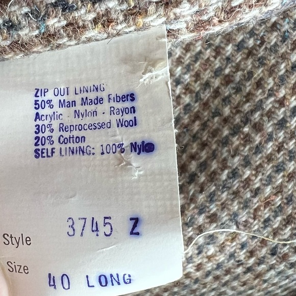 VINTAGE CABRETTA GRAIS Angel Skin 40 Men's Smooth Brown Leather Blazer Coat - Picture 10 of 10